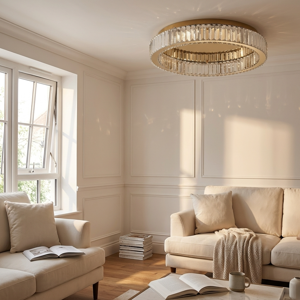 Eclipse Crystal Ceiling Chandelier