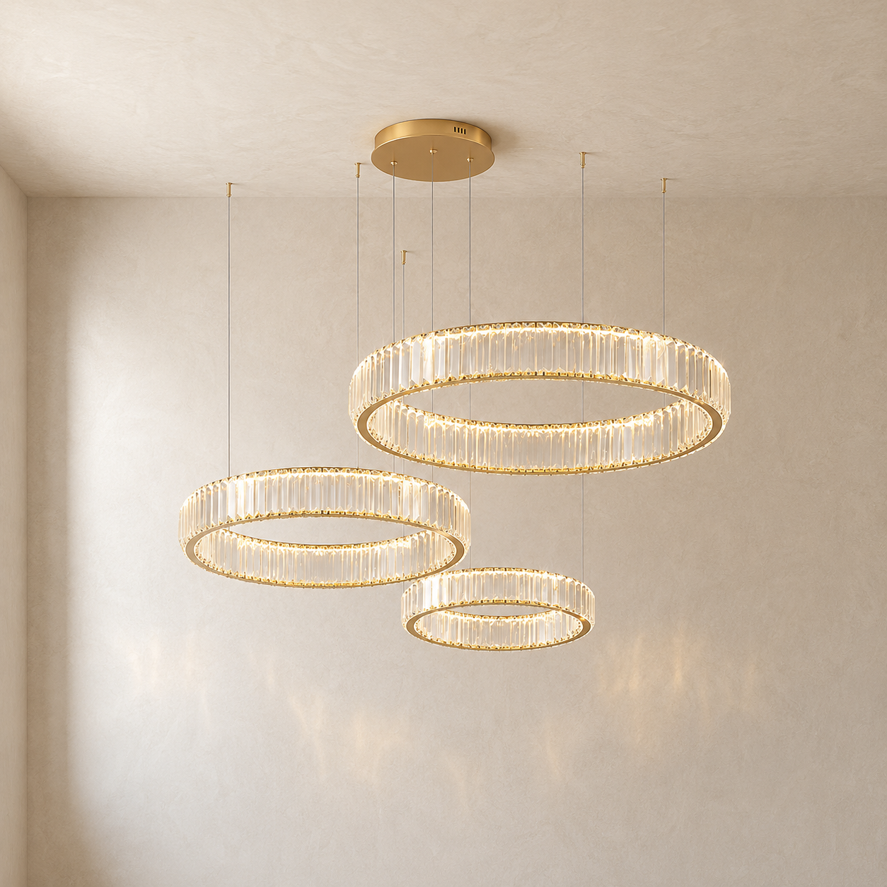 Eclipse Crystal Ring Chandelier