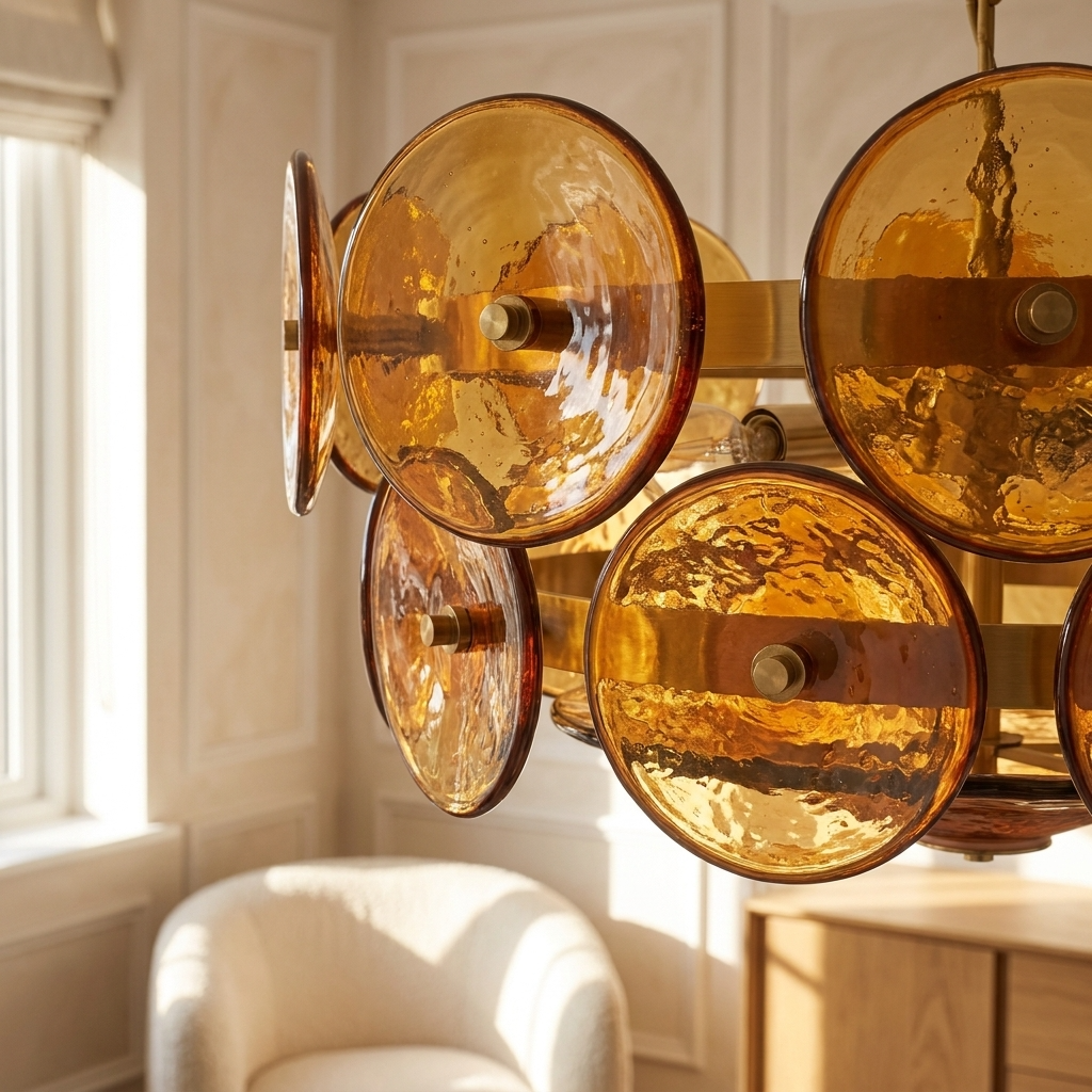 French Bubble Glass Chandelier