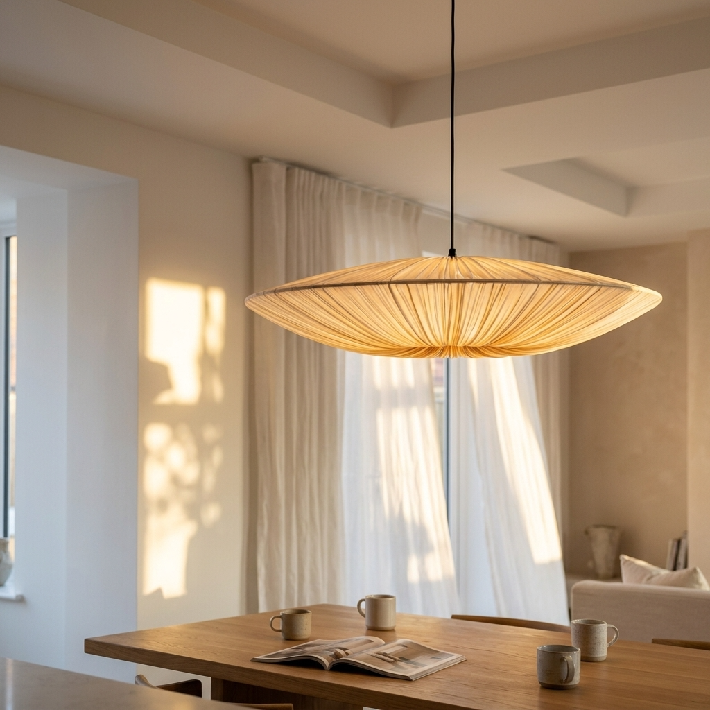 Japanese Wabi Sabi Disc Pendant Light