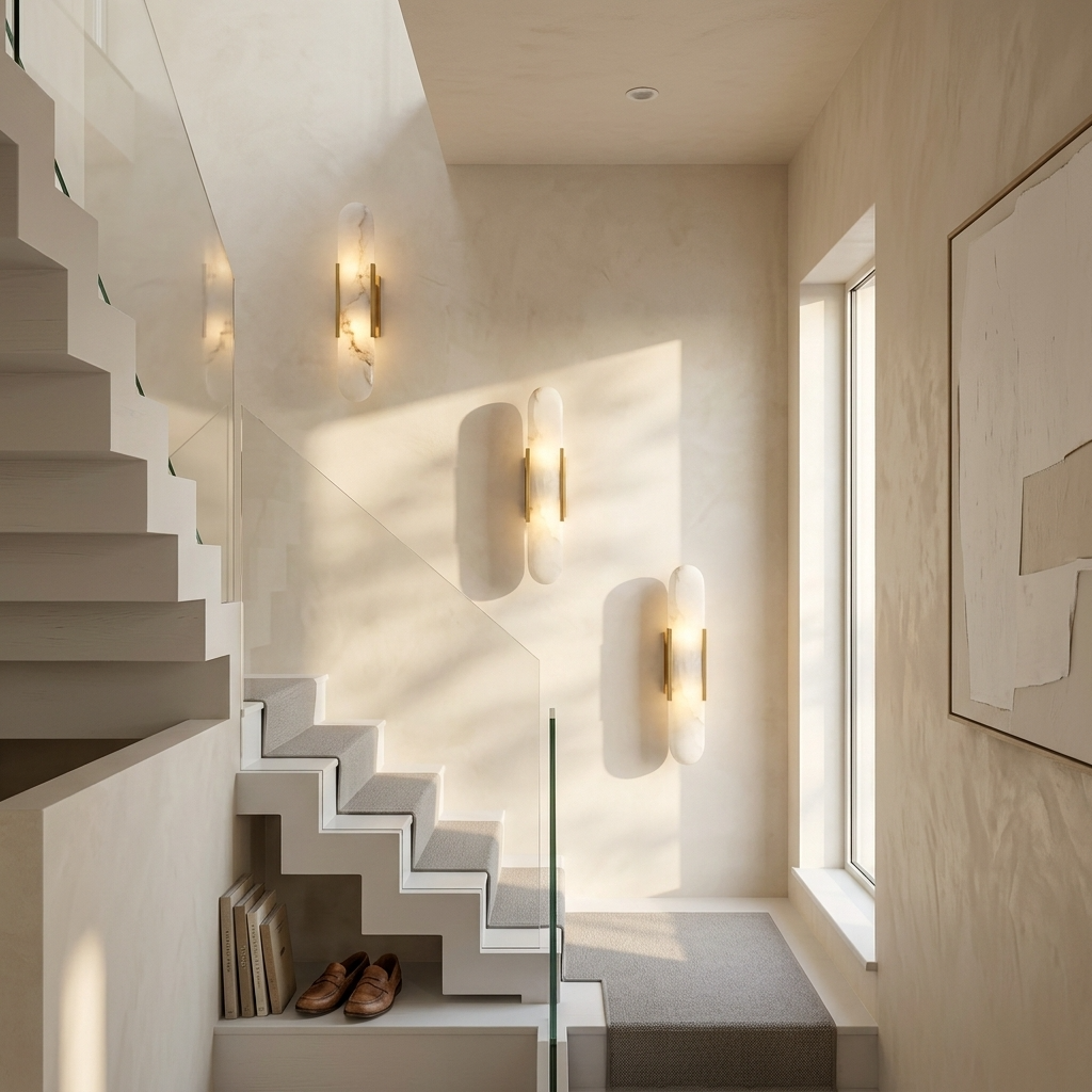 Natural Alabaster Elongated Wall Light