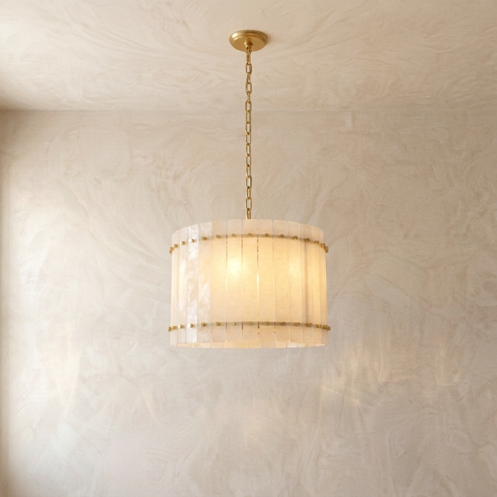 Natural Alabaster Gallery Chandelier
