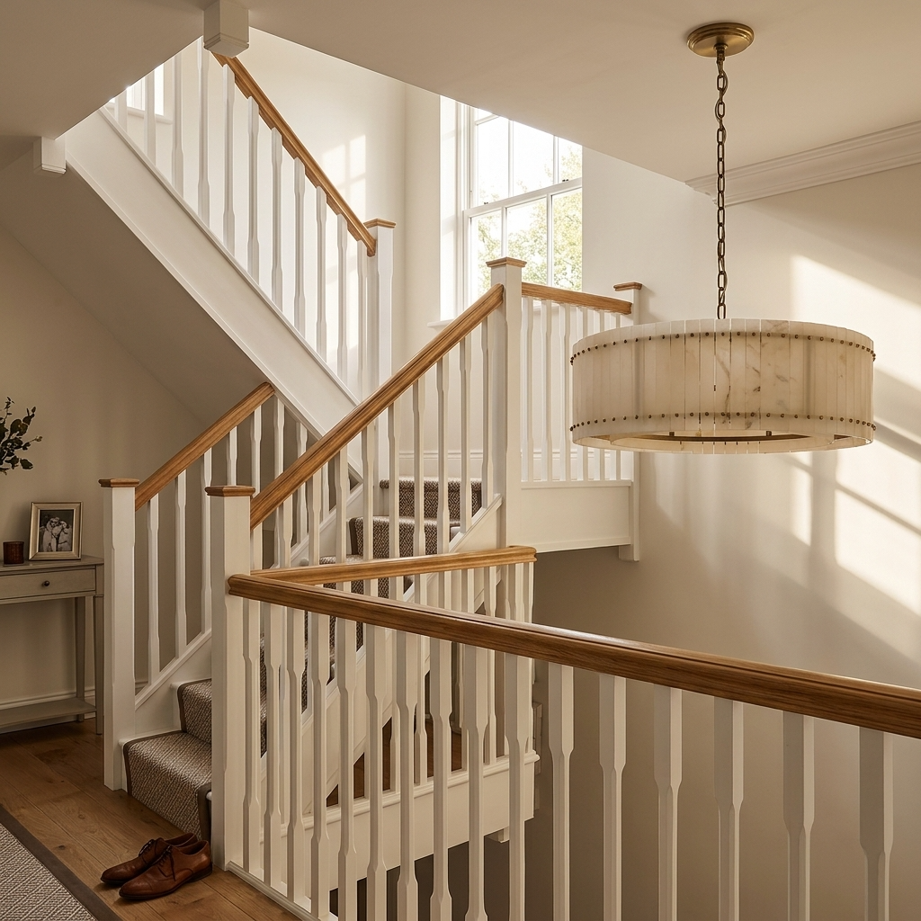 Natural Alabaster Gallery Chandelier