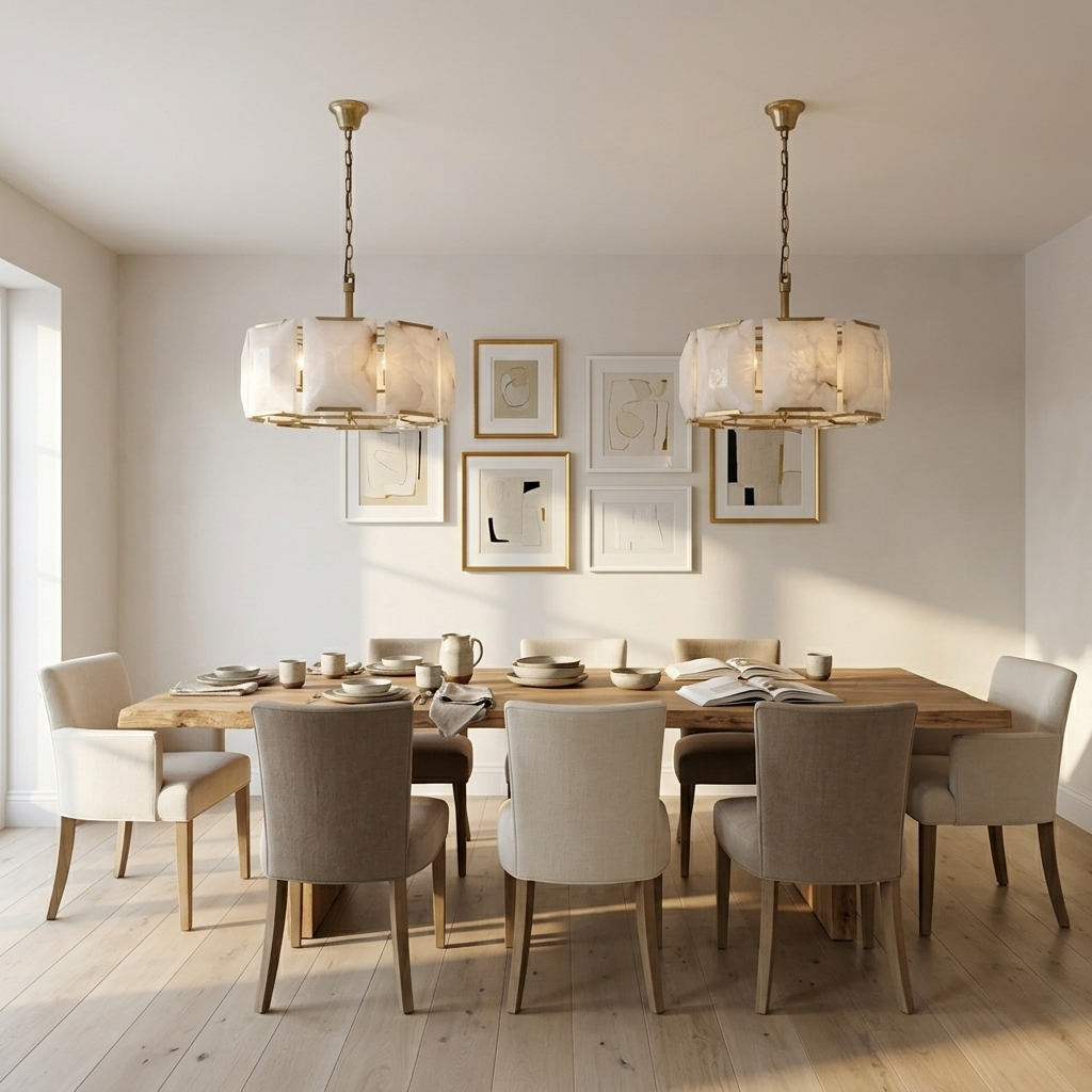 Natural Alabaster Heritage Chandelier
