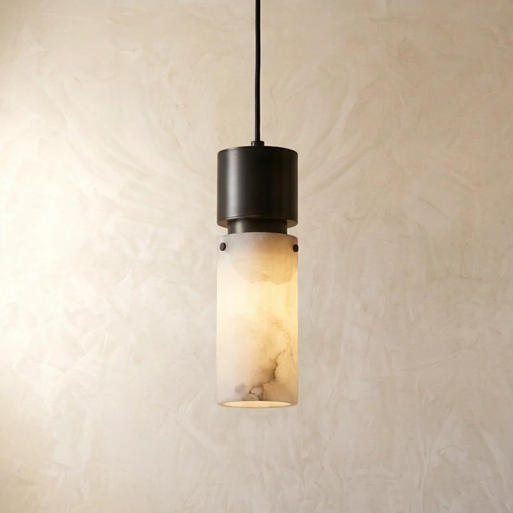 Natural Alabaster Lantern Pendant Light