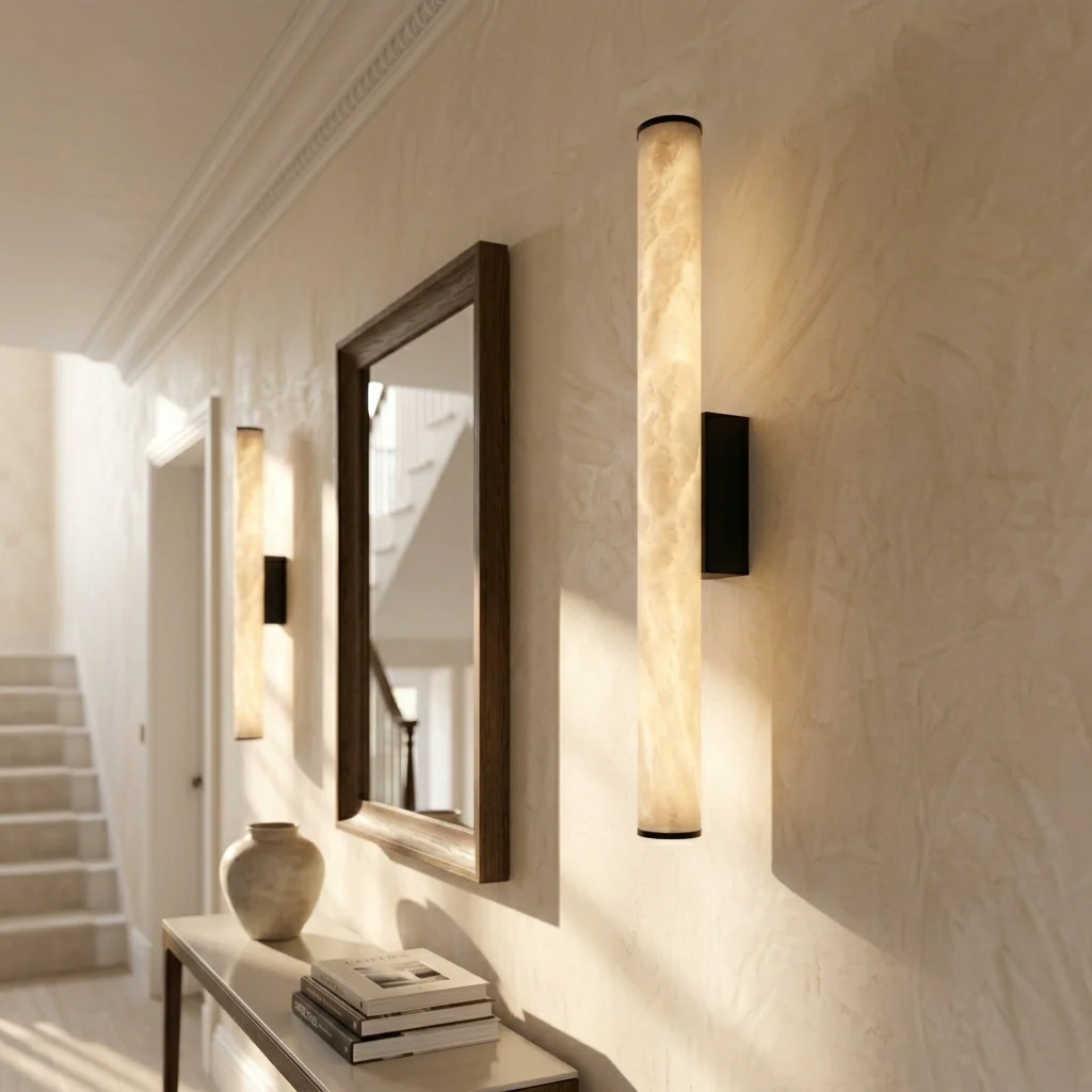 Natural Alabaster Linear Wall Light